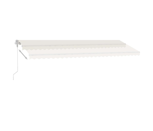 Toldo automático con LED sensor de viento crema 600x350 cm