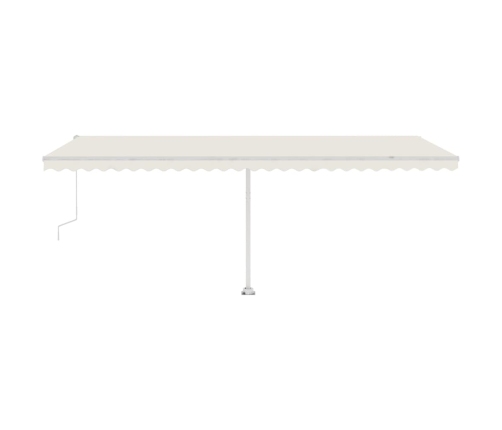 Toldo automático con LED sensor de viento crema 600x350 cm