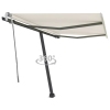 Toldo de pie retráctil manual crema 300x250 cm