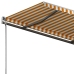 Toldo de pie retráctil manual amarillo y blanco 300x250 cm