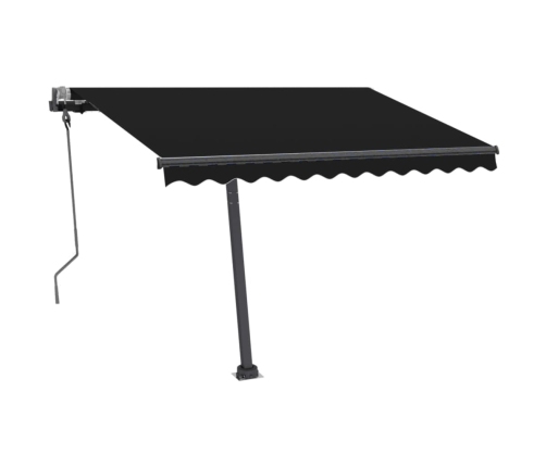 Toldo de pie retráctil manual gris antracita 300x250 cm