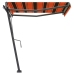 Toldo de pie retráctil manual naranja y marrón 300x250 cm