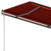 Toldo de pie retráctil manual naranja y marrón 300x250 cm