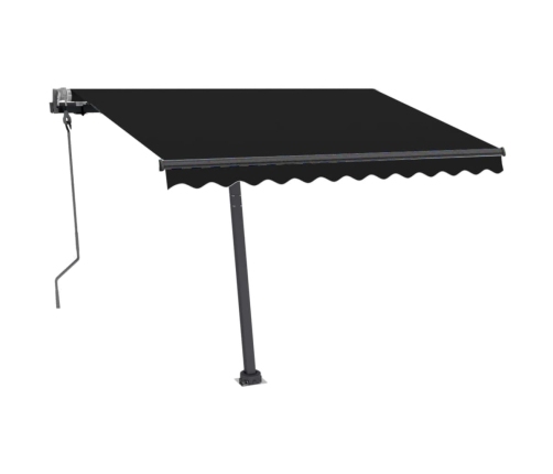 Toldo manual retráctil con LED antracita 300x250 cm