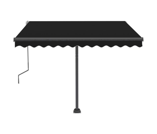 Toldo manual retráctil con LED antracita 300x250 cm