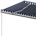 Toldo de pie automático azul y blanco 300x250 cm