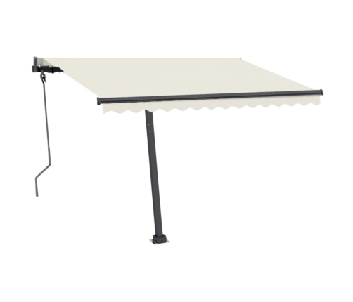 Toldo de pie automático crema 300x250 cm