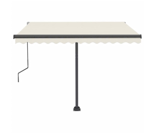 Toldo de pie automático crema 300x250 cm