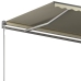 Toldo de pie automático crema 300x250 cm