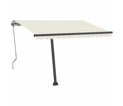 Toldo automático con LED sensor de viento color crema 300x250cm