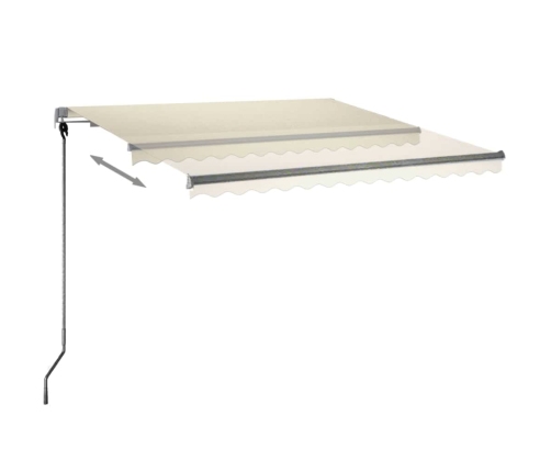 Toldo automático con LED sensor de viento color crema 300x250cm