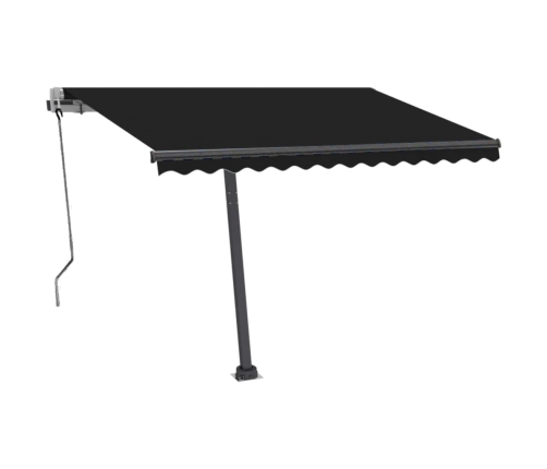 Toldo automático LED sensor de viento gris antracita 300x250 cm