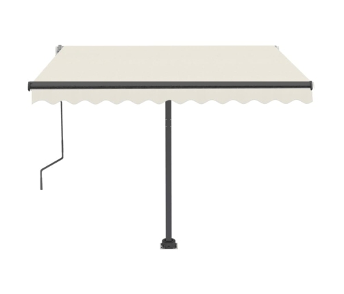 Toldo de pie retráctil manual crema 350x250 cm