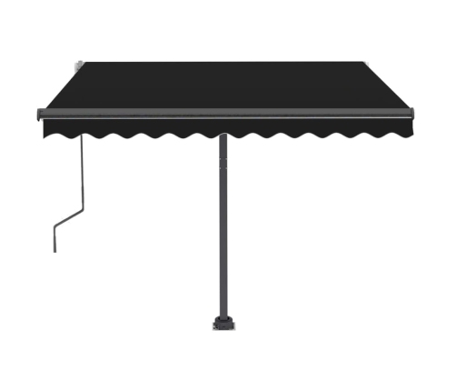 Toldo de pie retráctil manual gris antracita 350x250 cm