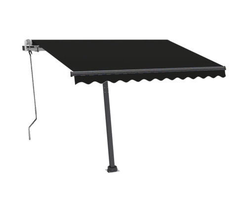 Toldo manual retráctil con LED antracita 350x250 cm