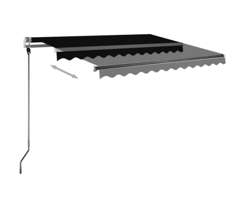 Toldo manual retráctil con LED antracita 350x250 cm