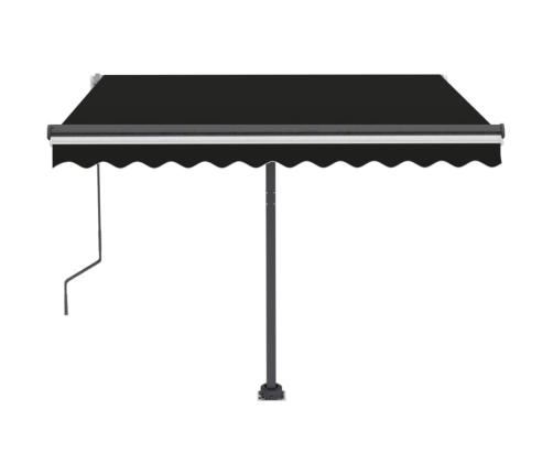 Toldo manual retráctil con LED antracita 350x250 cm