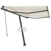 Toldo de pie automático crema 350x250 cm