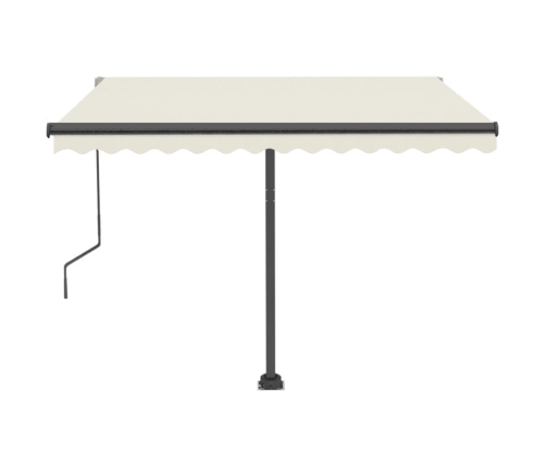 Toldo de pie automático crema 350x250 cm