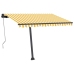 Toldo automático LED sensor de viento amarillo blanco 350x250cm