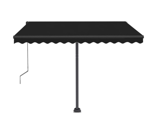 Toldo automático con LED y sensor de viento antracita 350x250cm