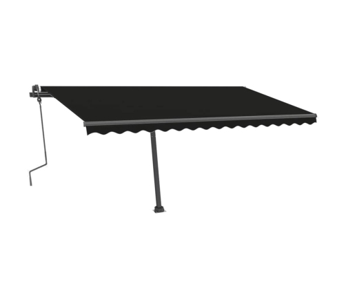 Toldo de pie retráctil manual gris antracita 400x300 cm