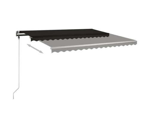 Toldo de pie retráctil manual gris antracita 400x300 cm