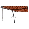 Toldo de pie automático naranja y marrón 400x300 cm