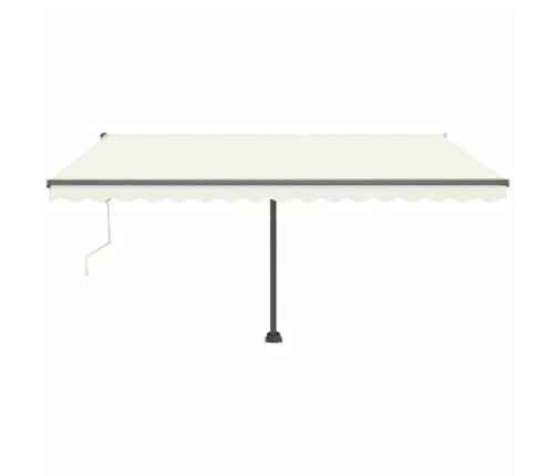 Toldo automático con LED sensor de viento crema 400x300 cm