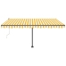 Toldo automático LED sensor de viento amarillo blanco 400x300cm