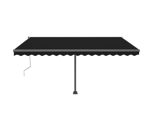 Toldo automático LED sensor de viento gris antracita 400x300 cm