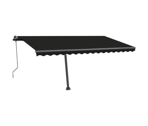 Toldo automático LED sensor de viento gris antracita 400x300 cm