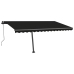 Toldo automático LED sensor de viento gris antracita 400x300 cm