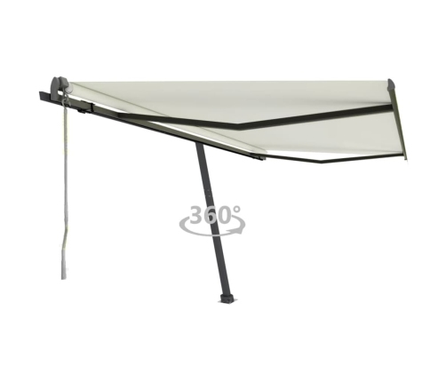 Toldo de pie automático crema 450x300 cm