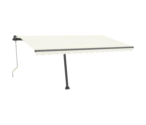 Toldo de pie automático crema 450x300 cm