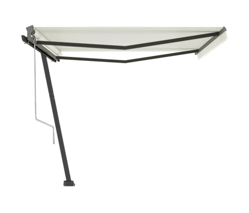 Toldo de pie automático crema 450x300 cm