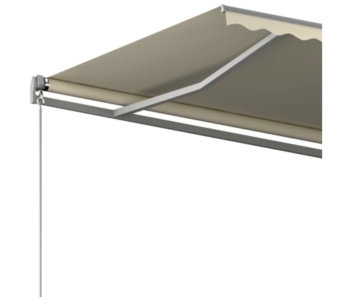 Toldo de pie automático crema 450x300 cm