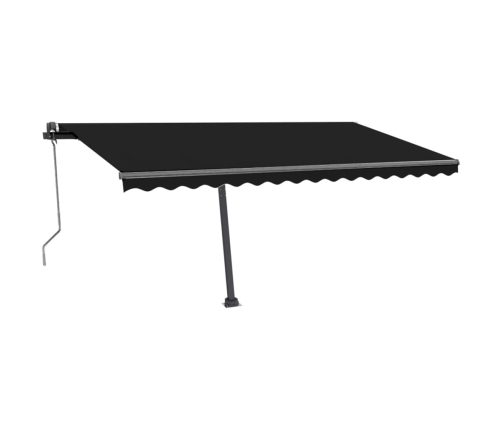 Toldo de pie automático gris antracita 450x300 cm