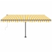 Toldo automático LED sensor de viento amarillo blanco 450x300cm