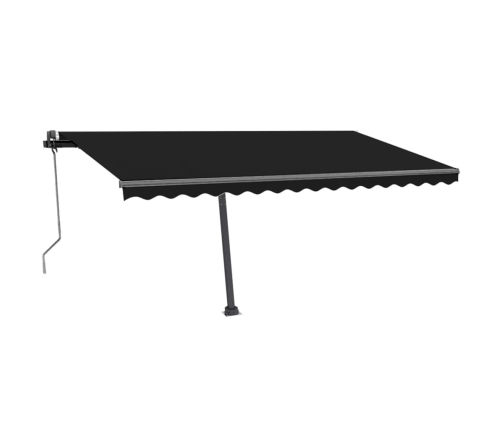 Toldo automático con LED y sensor de viento antracita 450x300cm