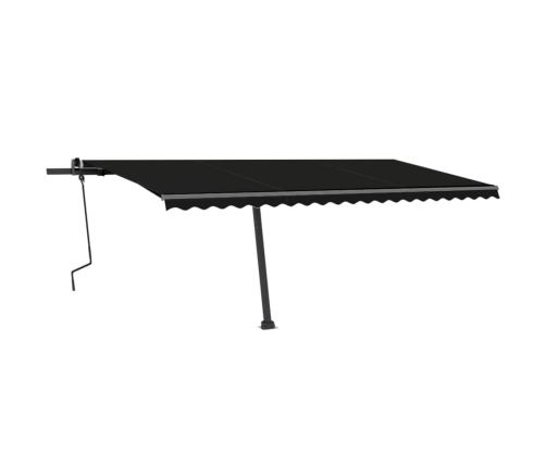 Toldo de pie retráctil manual gris antracita 500x300 cm