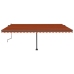 Toldo de pie retráctil manual naranja y marrón 500x300 cm