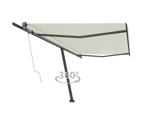 Toldo de pie automático crema 500x300 cm