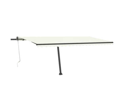 Toldo de pie automático crema 500x300 cm