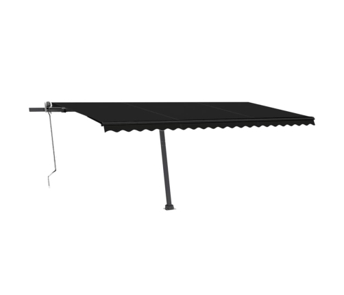 Toldo de pie automático gris antracita 500x300 cm