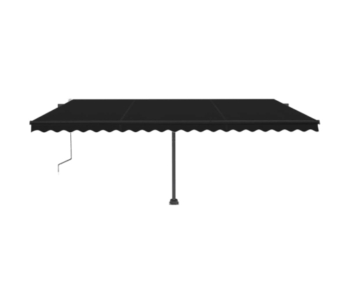 Toldo de pie automático gris antracita 500x300 cm