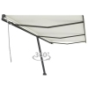 Toldo de pie retráctil manual crema 600x300 cm