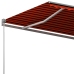 Toldo de pie automático naranja y marrón 600x300 cm