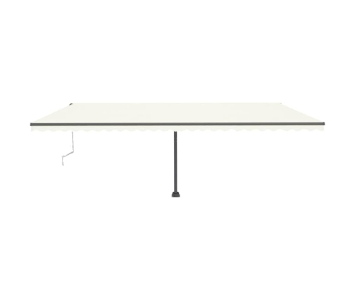 Toldo automático con LED sensor de viento crema 600x300 cm