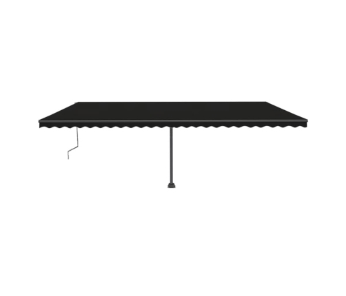 Toldo automático LED sensor de viento gris antracita 600x300 cm